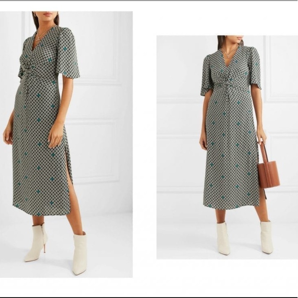 Maje Renoua Midi Dress - Knotted Crepe Dress